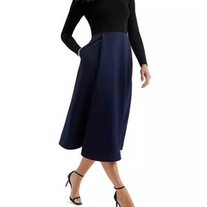 Ted Baker Navy Midi Dress NWT